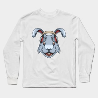 Rabbit listen music Long Sleeve T-Shirt